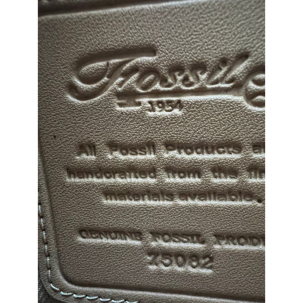 Fossil Small Weave Pattern Leather Trim Bag (Miss… - image 6